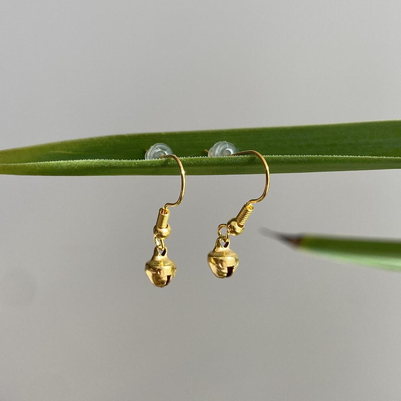 Small Bell Dangle Earrings Also Comes In Larger - Image 2