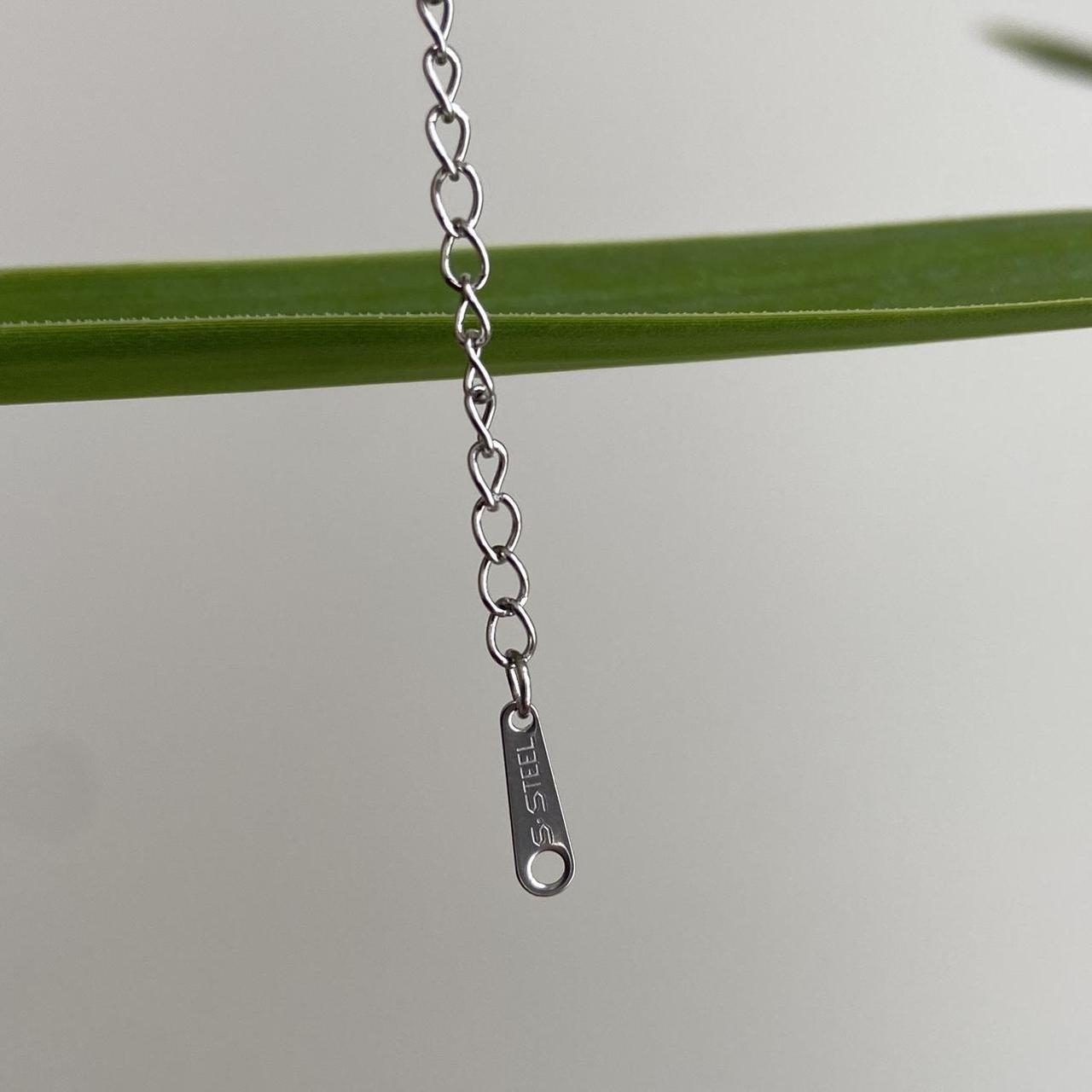 Silver Letter I Initial Pendant Chain Necklace - Image 2