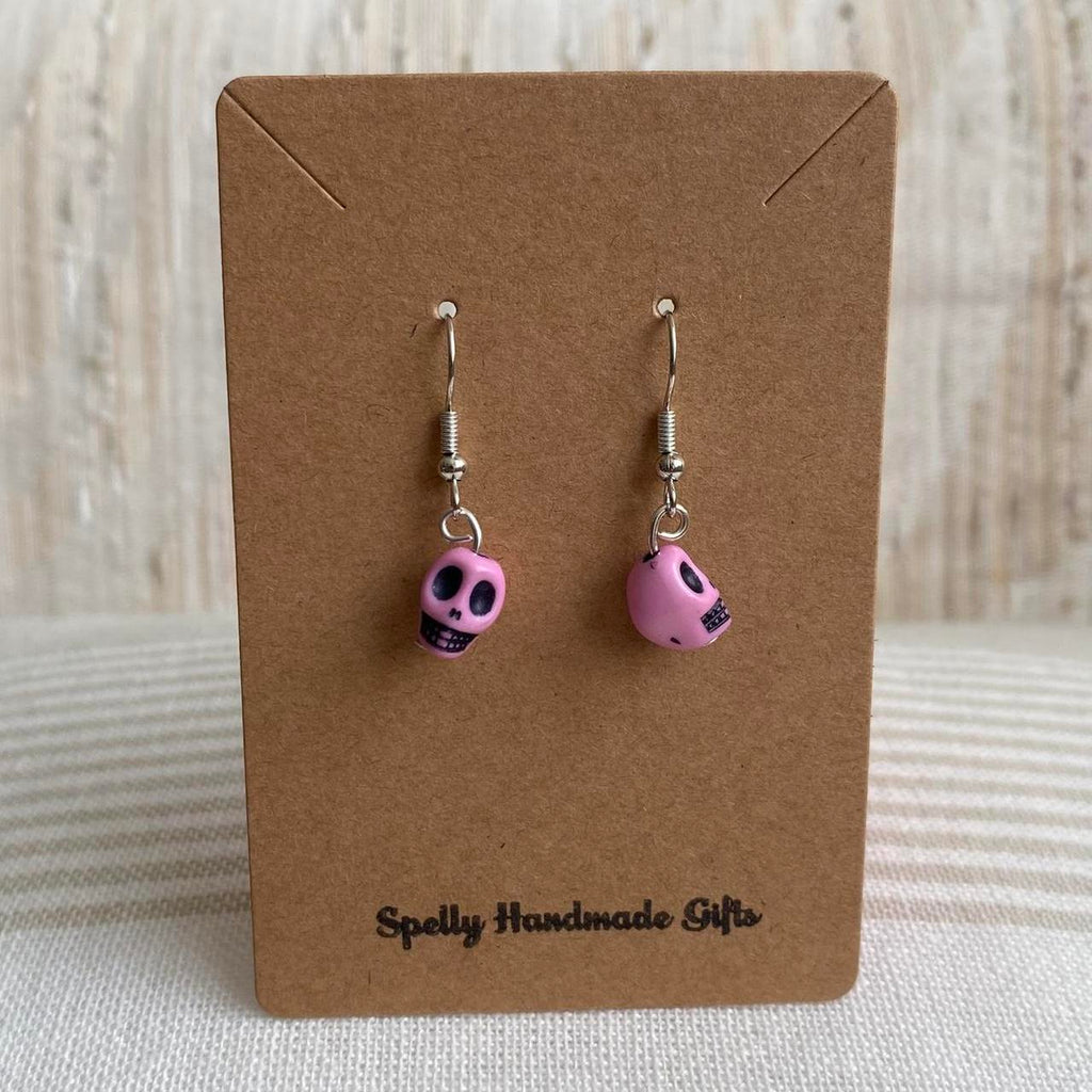Cinco De Mayo Light Pink And Black Skull Dangle - Image 3