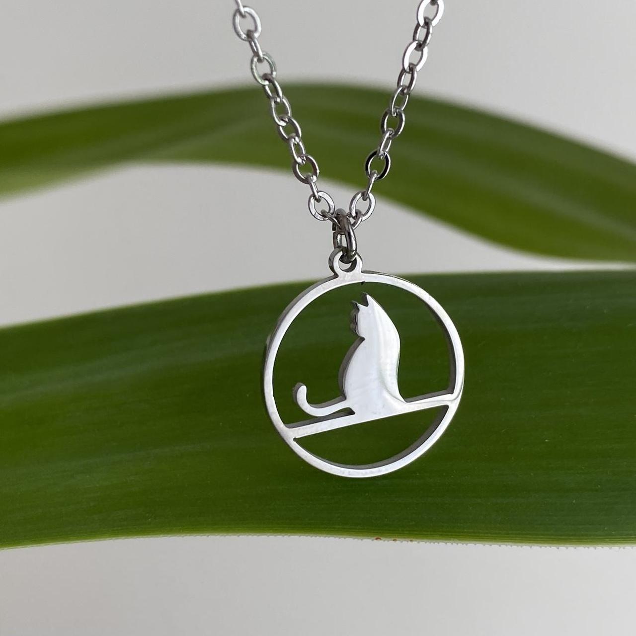 Curious Cat Pendant Chain Necklace Also Available