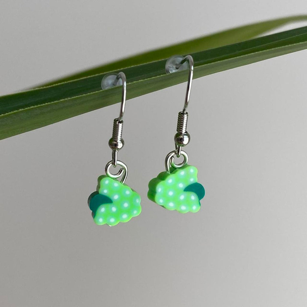 Green Grapes Fruit Polymer Clay Dangle Earrings With - Image 4