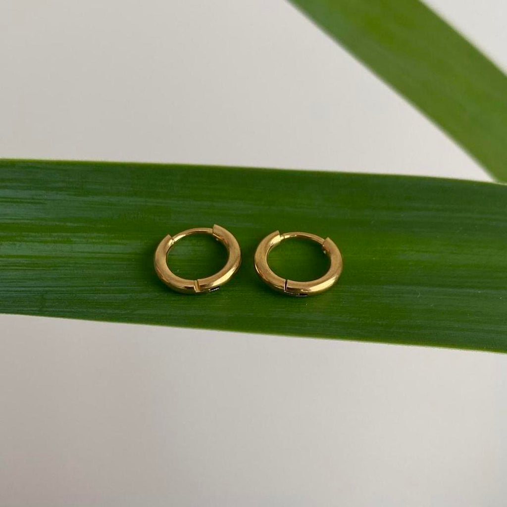 Small Size Gold Hoop Earrings Also Available In - Image 4
