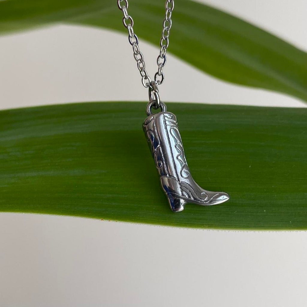 Silver Cowgirl Boot Pendant Chain Necklace Also - Image 7