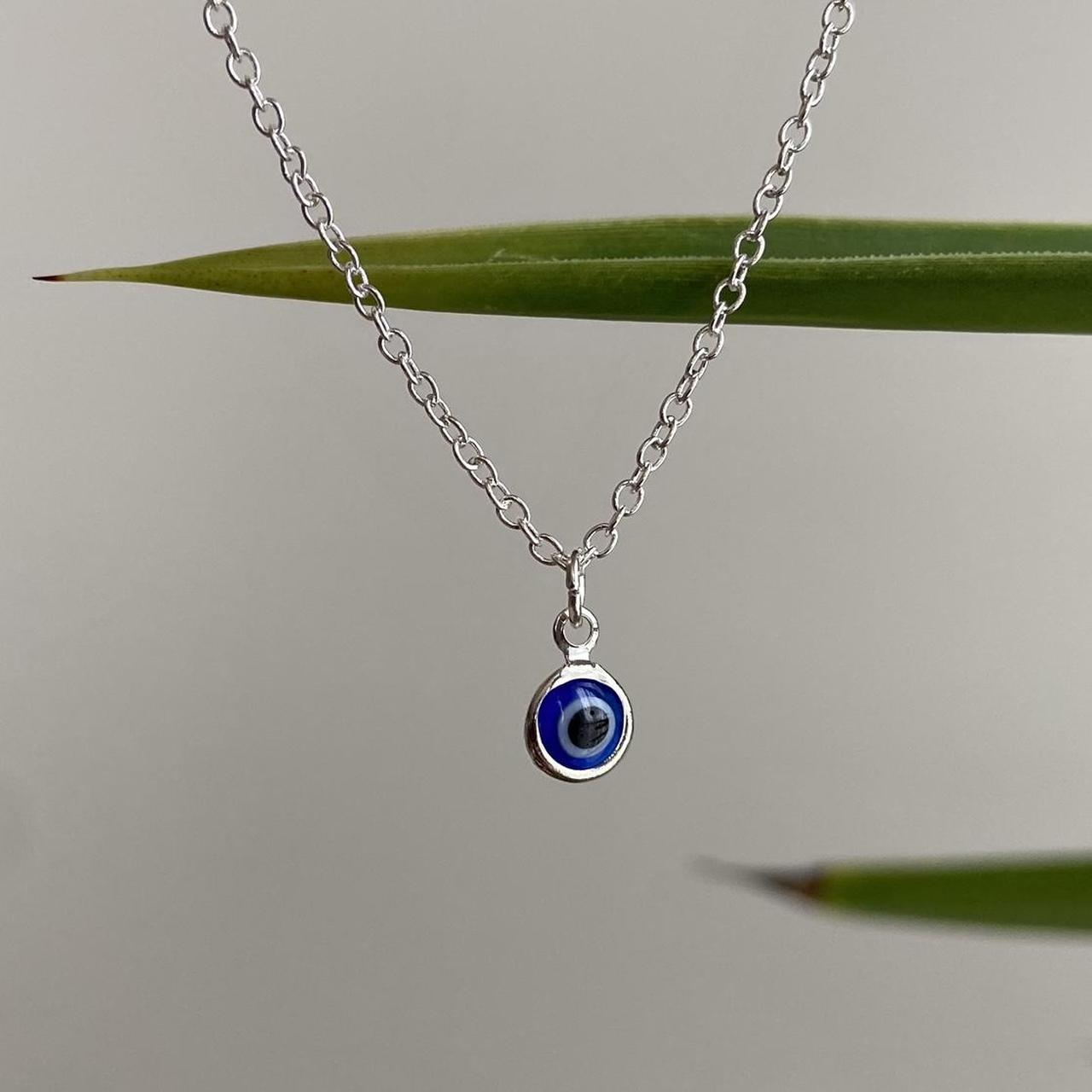 Silver Evil Eye Of Protection Pendant Chain - Image 2