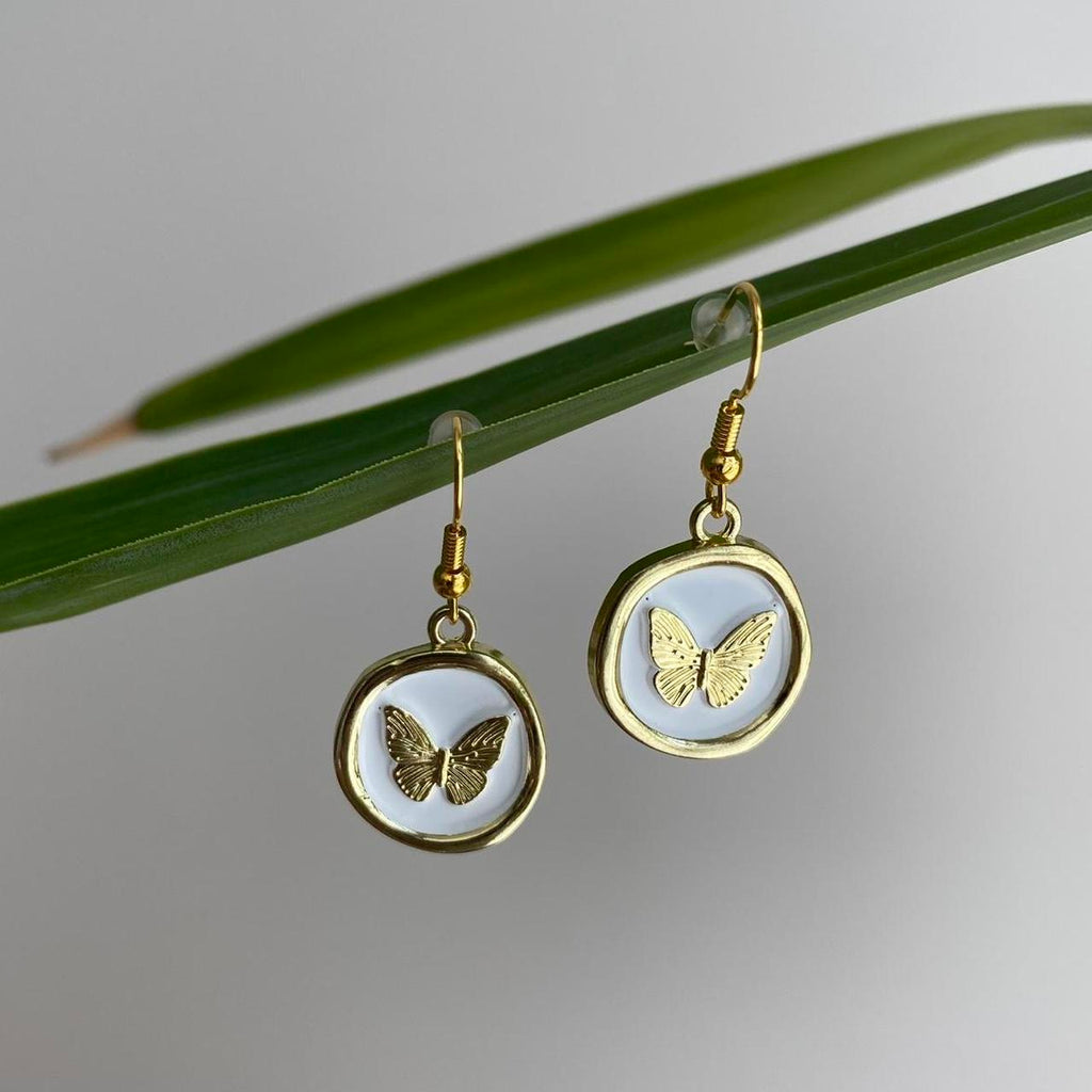 White And Gold Stamped Wax Seal Style Butterfly - Image 5
