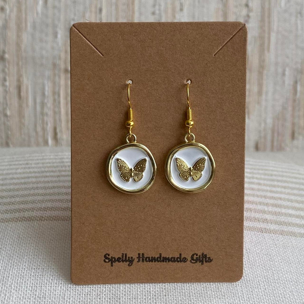 White And Gold Stamped Wax Seal Style Butterfly - Image 2