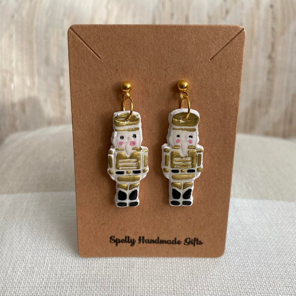 Made To Order Gold Nutcracker Polymer Clay Dangle - Image 2