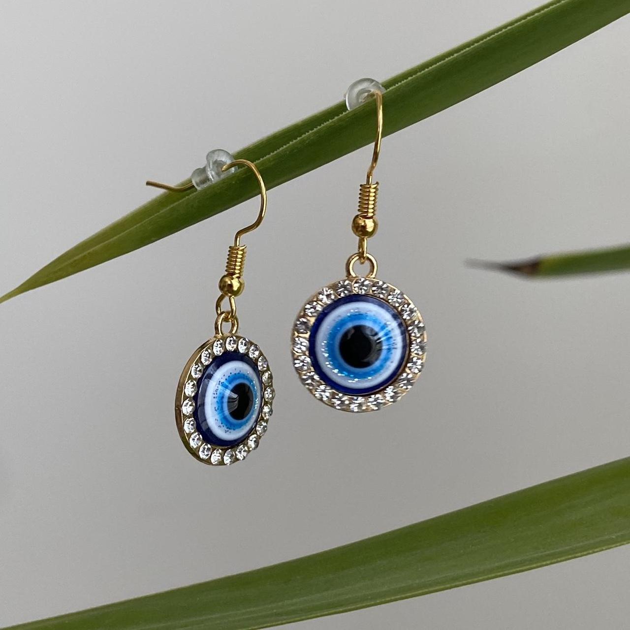 Gold Rhinestone Sparkle Evil Eye Of Protection - Image 2