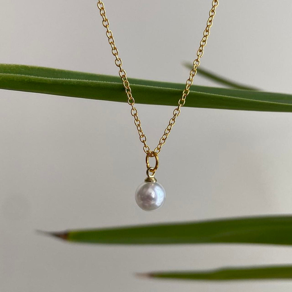 Elegant Faux Pearl Pendant Chain Necklace 18 - Image 6