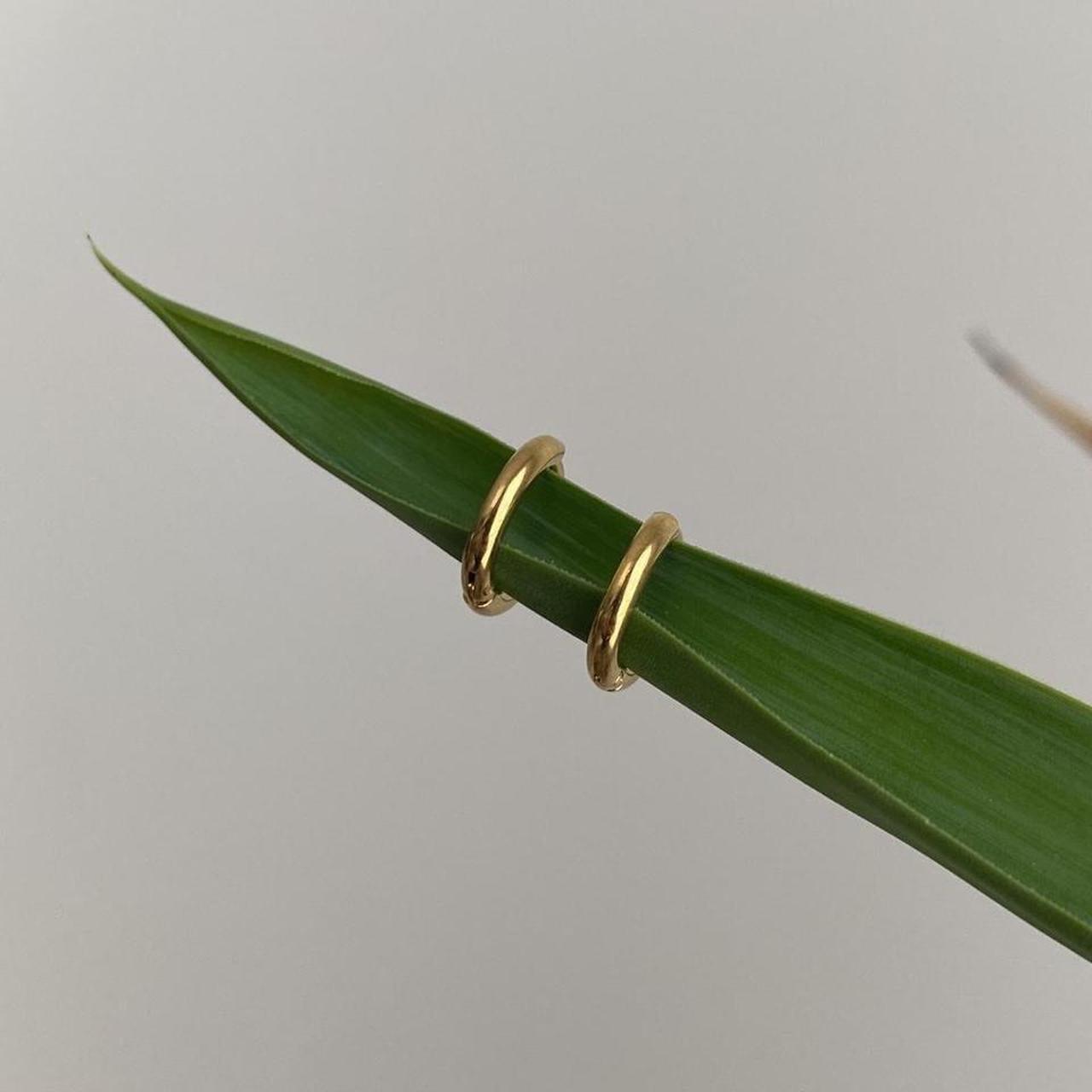 Small Size Gold Hoop Earrings Also Available In - Image 2