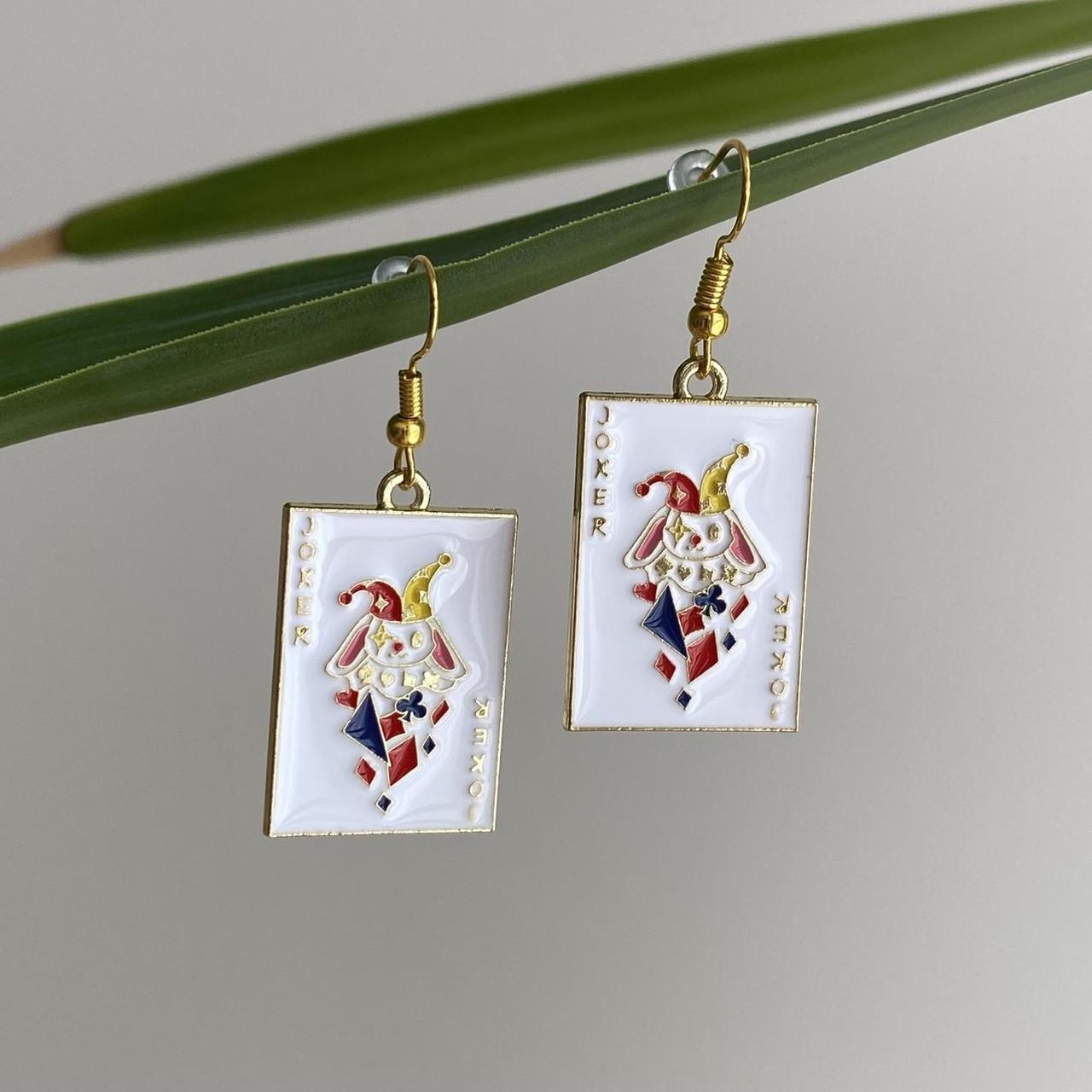 Bunny Rabbit Joker Poker Playing Cards Dangle - Image 2