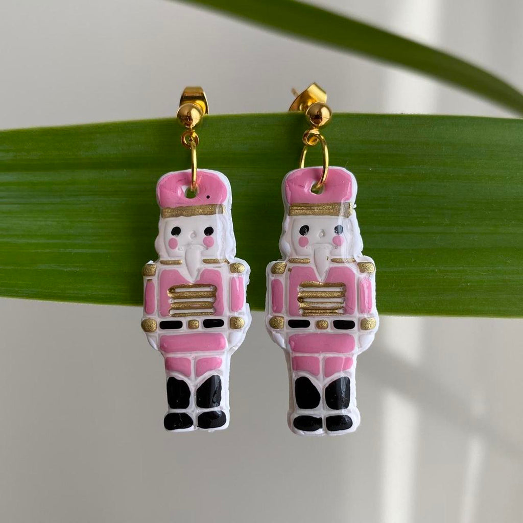 Made To Order Pink Nutcracker Polymer Clay Dangle