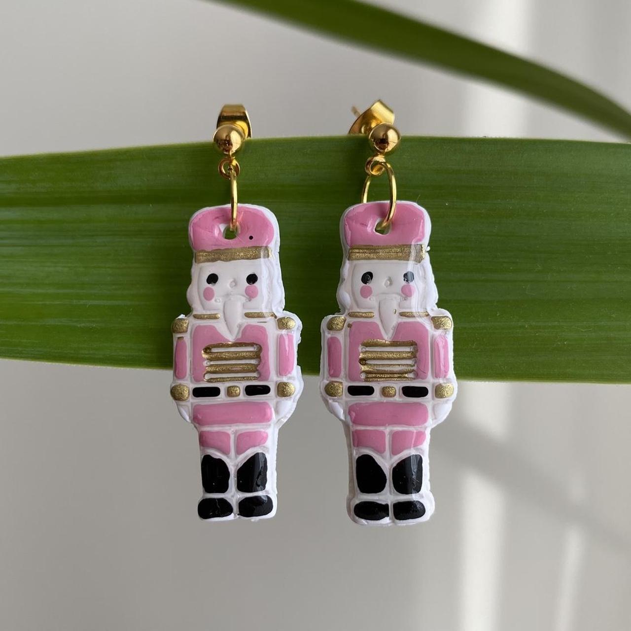 Made To Order Pink Nutcracker Polymer Clay Dangle