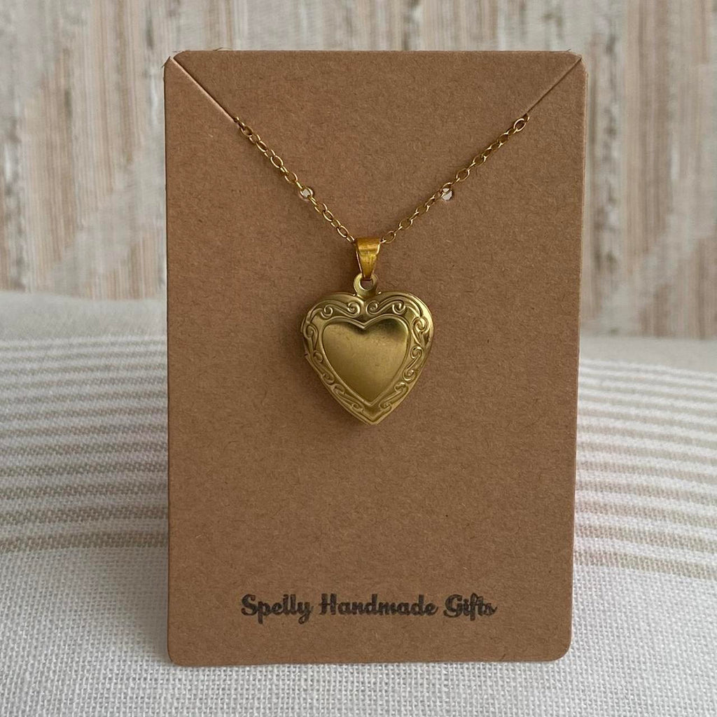 Medium Size Heart Locket Pendant Chain Necklace - Image 3