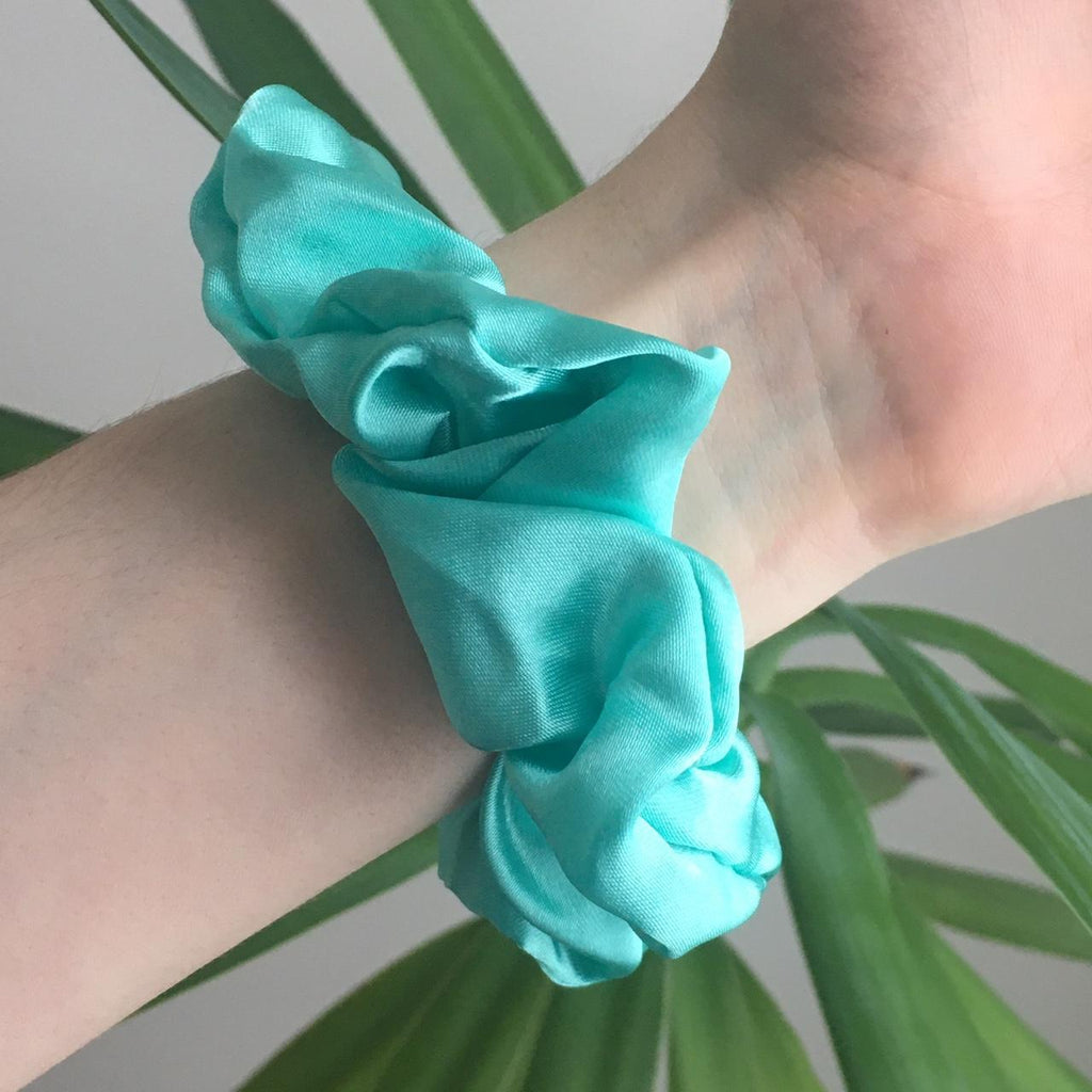 The Little Mermaid Blue Aquamarine Satin Scrunchie - Image 2