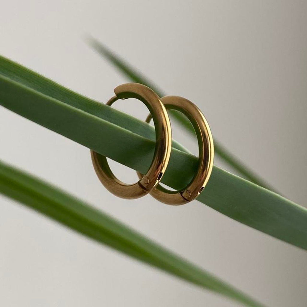Medium Size Gold Hoop Earrings Also Available In