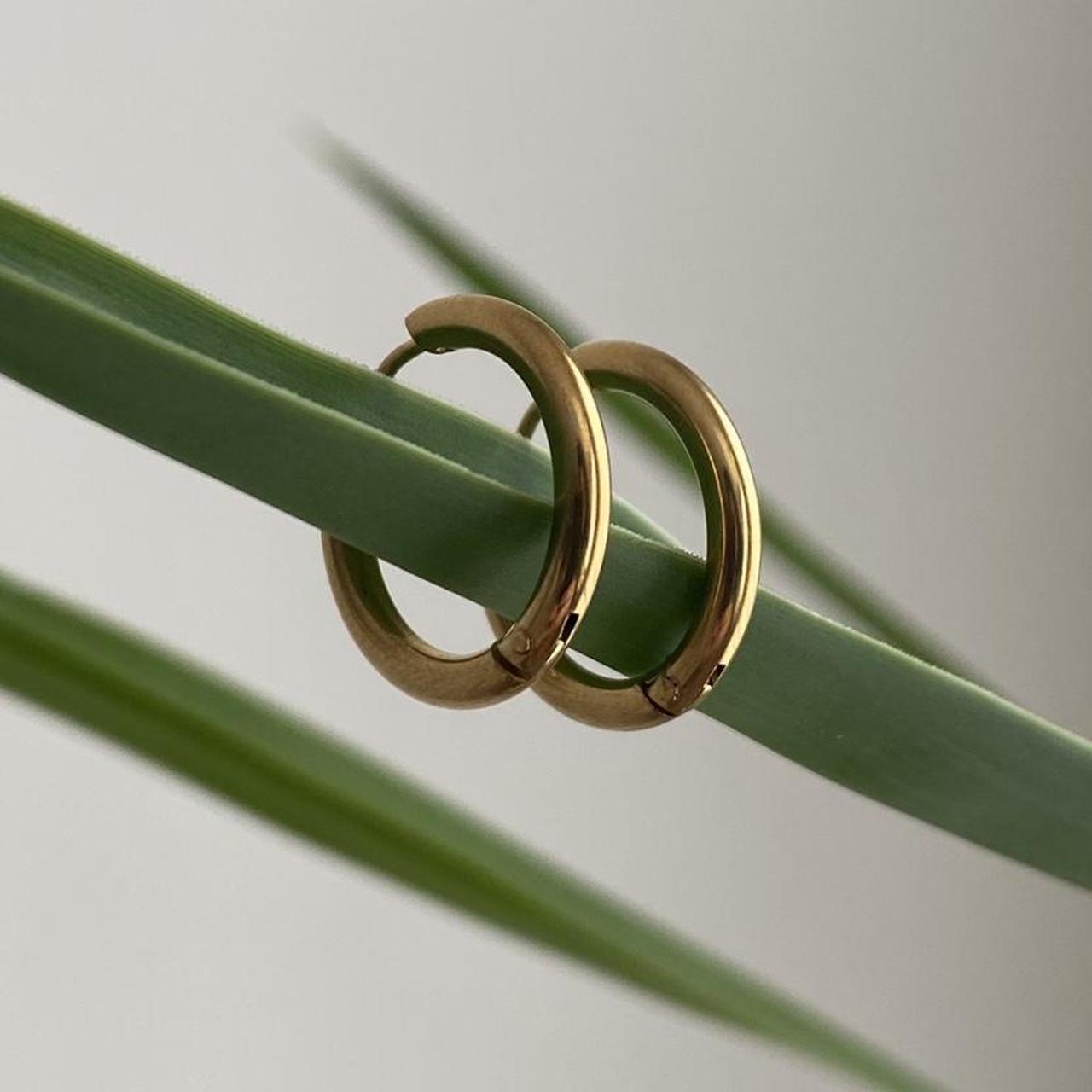 Medium Size Gold Hoop Earrings Also Available In