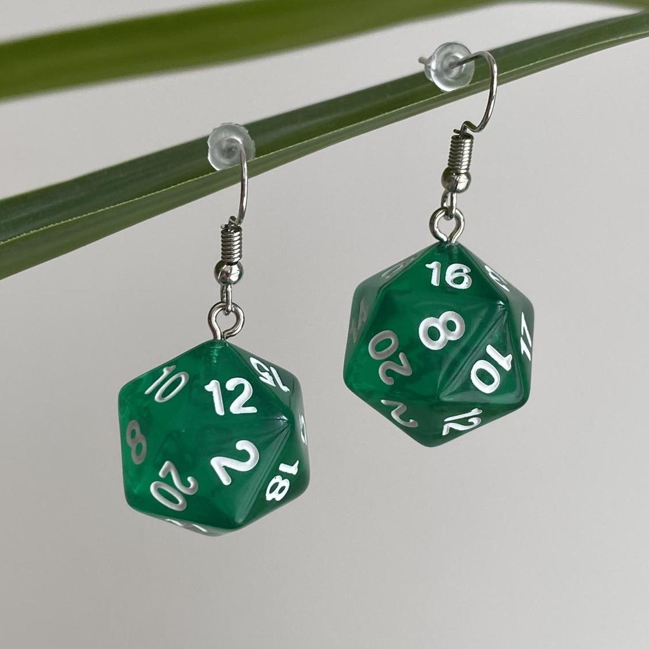Dd Dungeons And Dragons D20 Green Dice Dangle