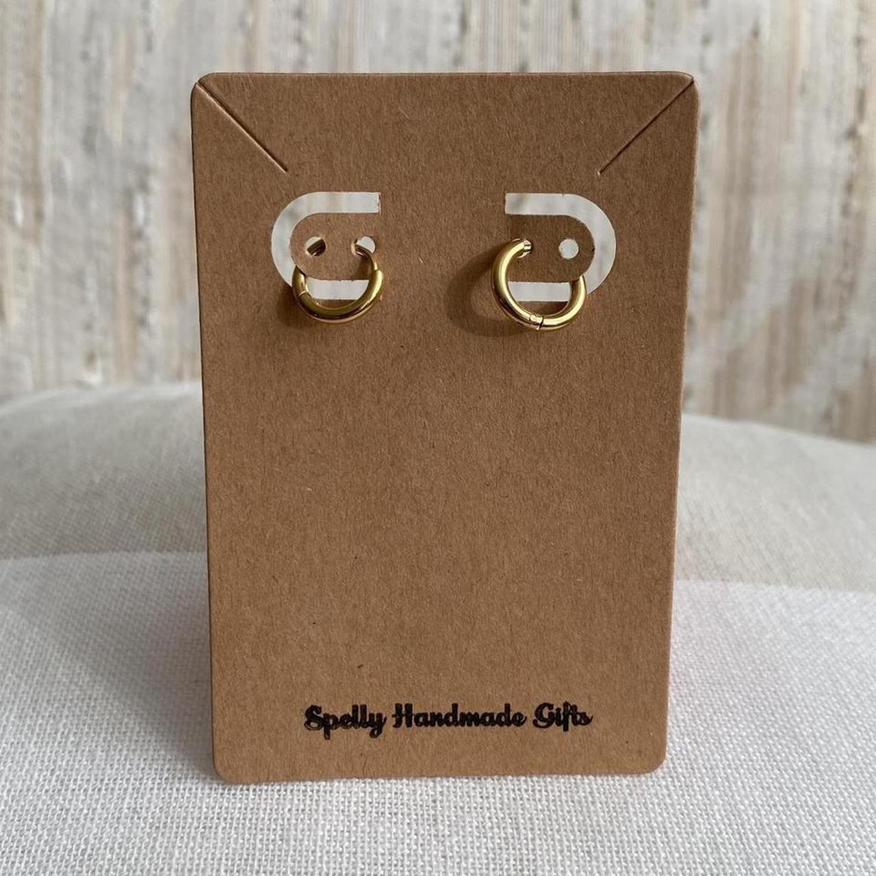 Small Size Gold Hoop Earrings Also Available In - Image 5