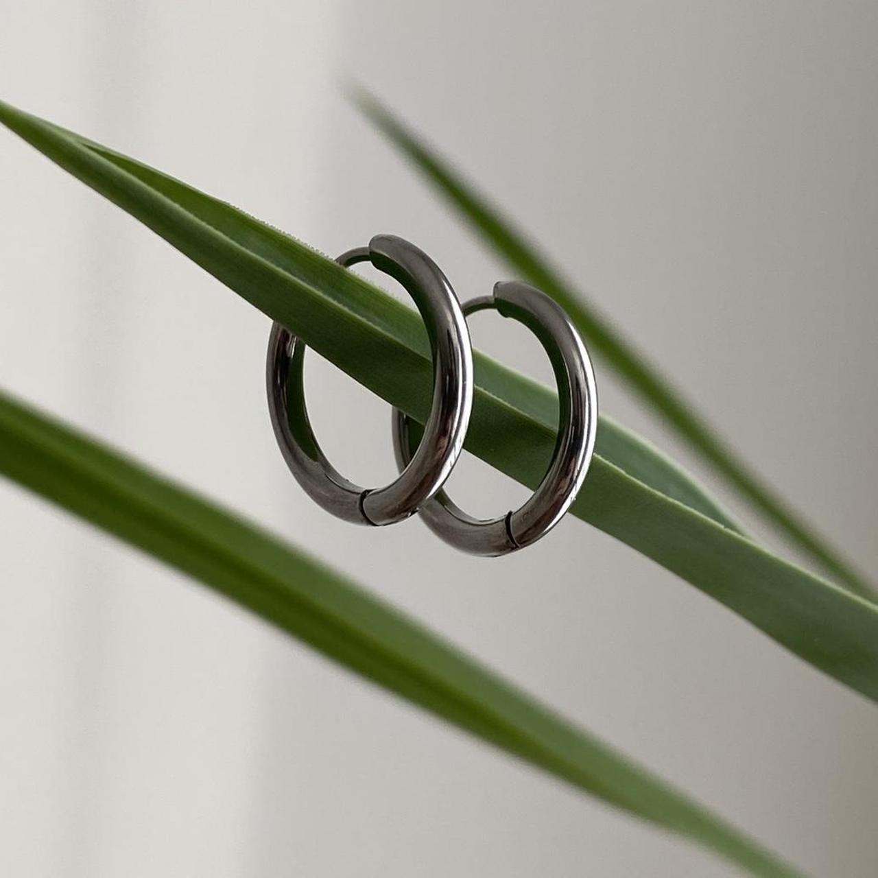 Medium Size Silver Hoop Earrings Also Available In