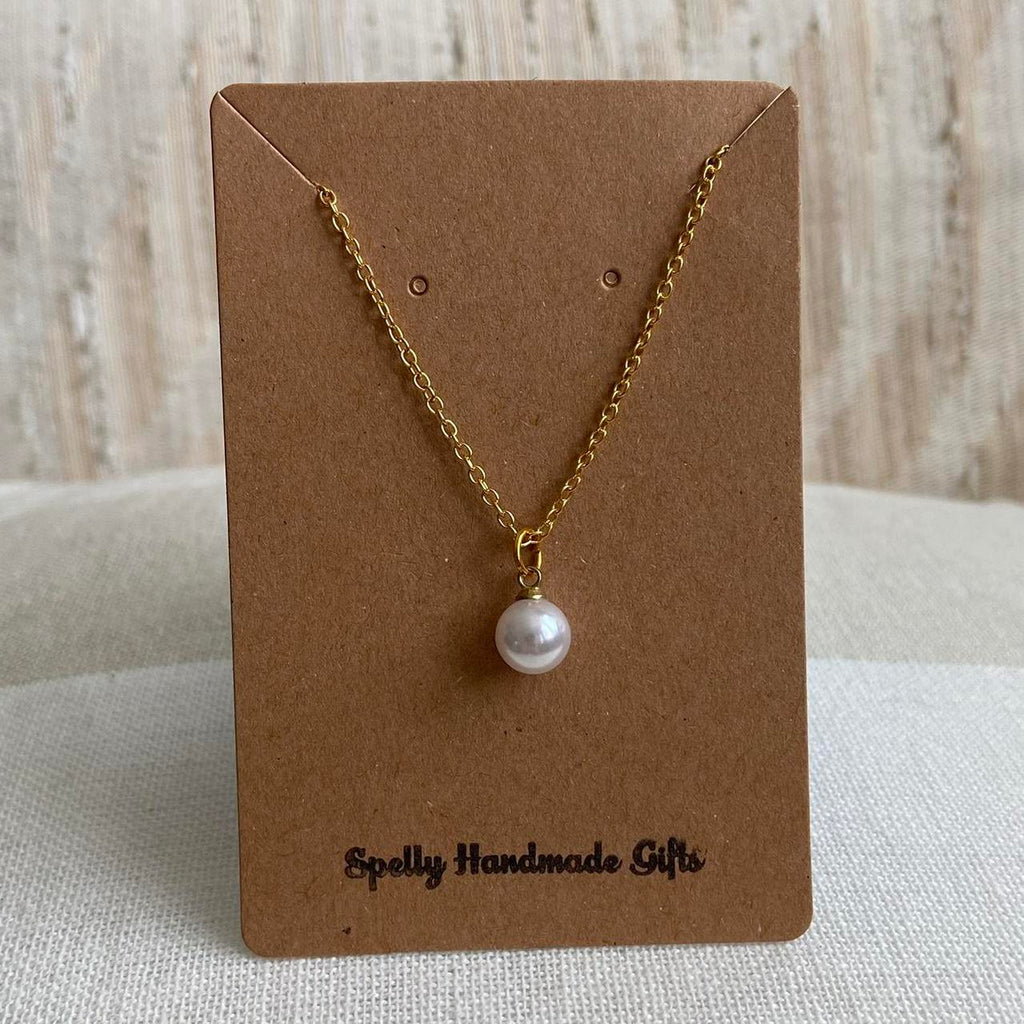 Elegant Faux Pearl Pendant Chain Necklace 18 - Image 4