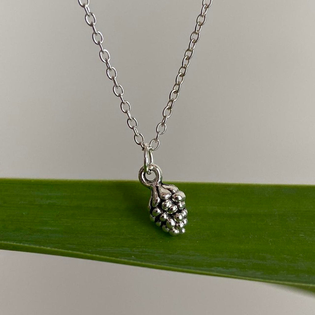 Silver Acron Pendant Chain Necklace Also