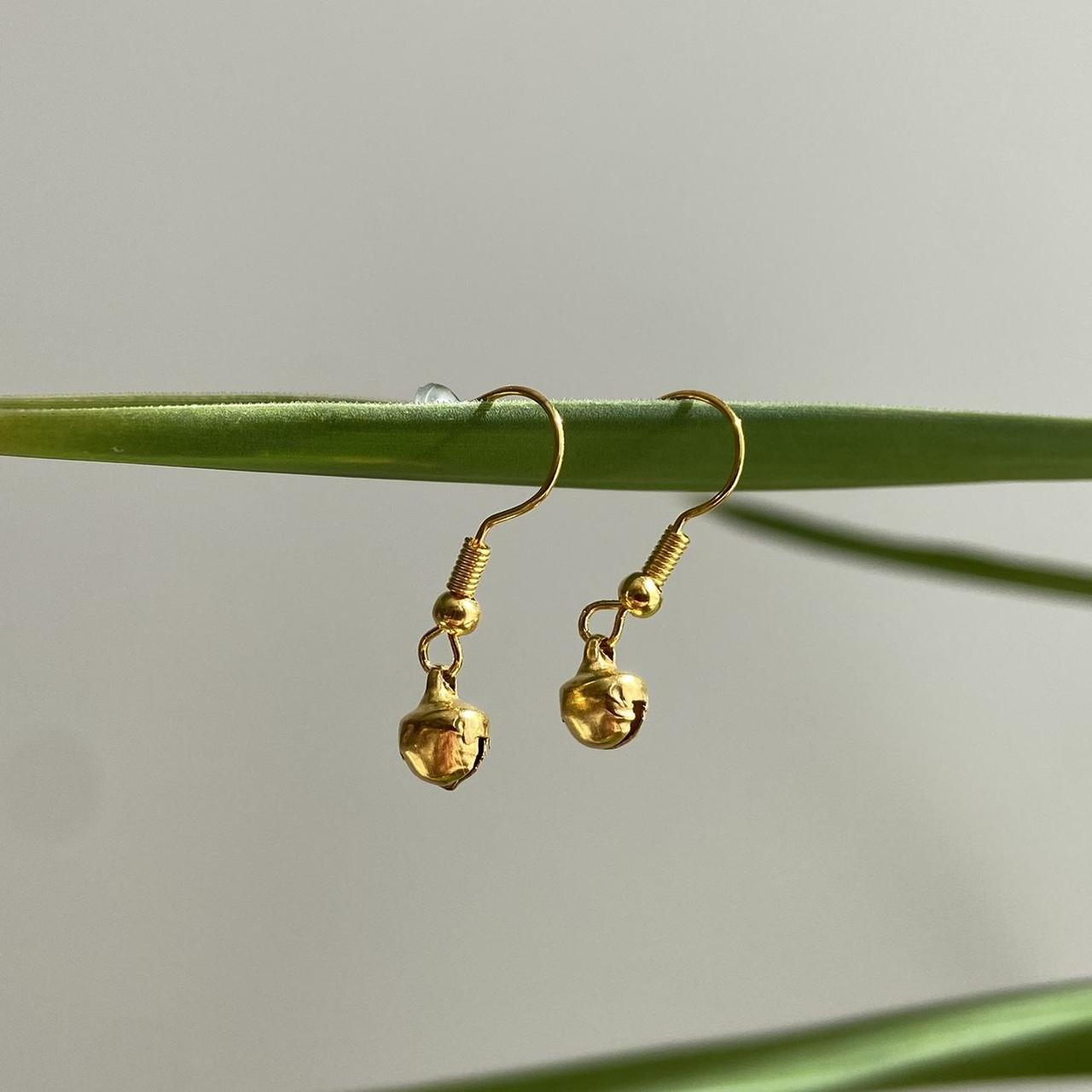 Small Bell Dangle Earrings Also Comes In Larger - Image 3