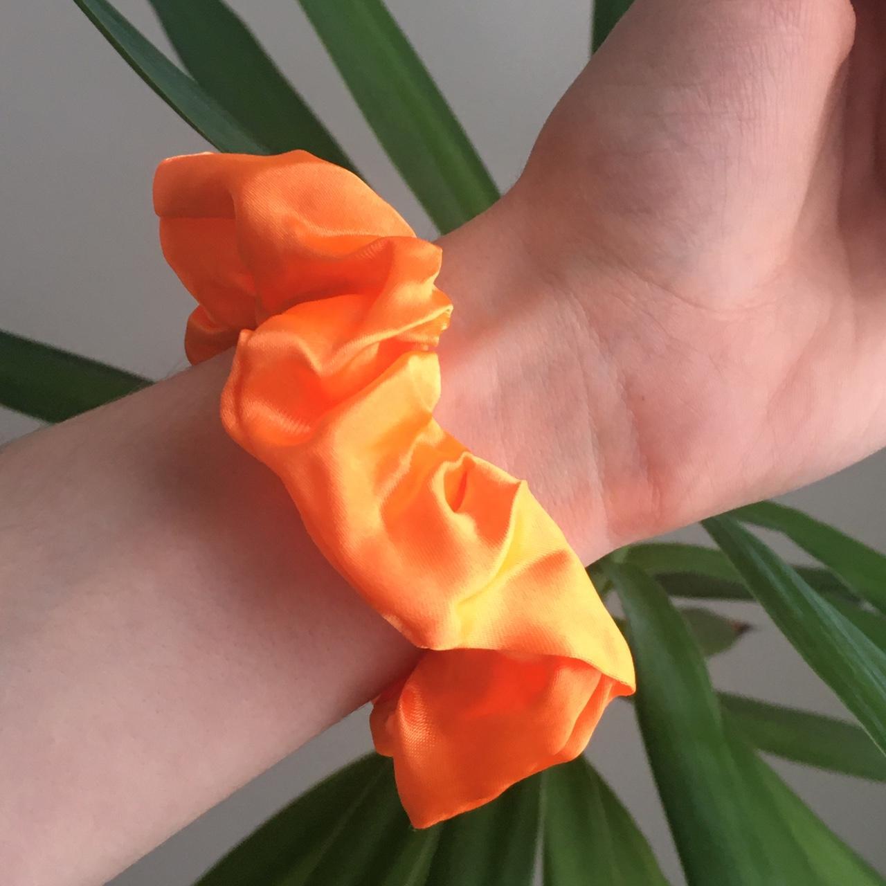 Bright Orange Satin Scrunchie Instant Buy Enabled - Image 2