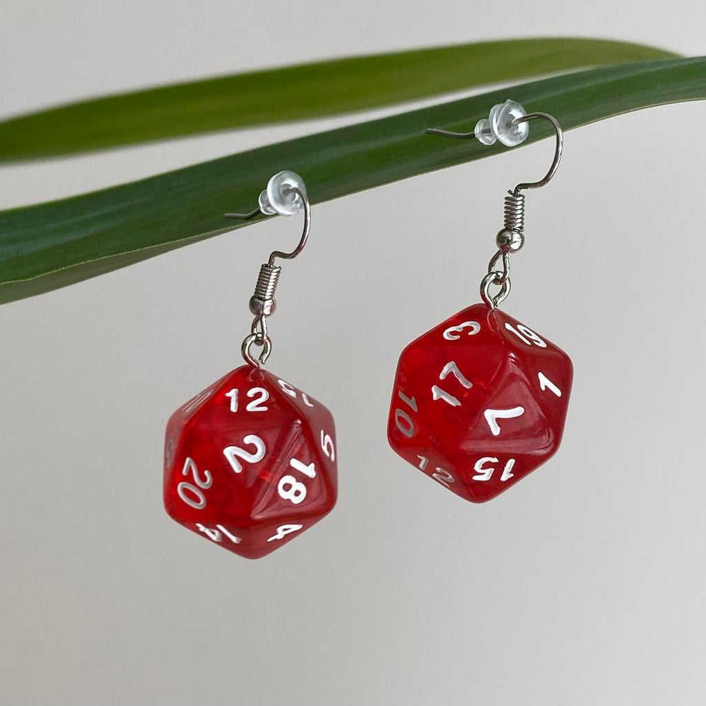 Dd Dungeons And Dragons D20 Red Dice Dangle - Image 2
