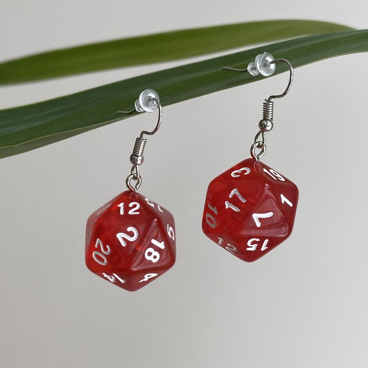 Dd Dungeons And Dragons D20 Red Dice Dangle - Image 2