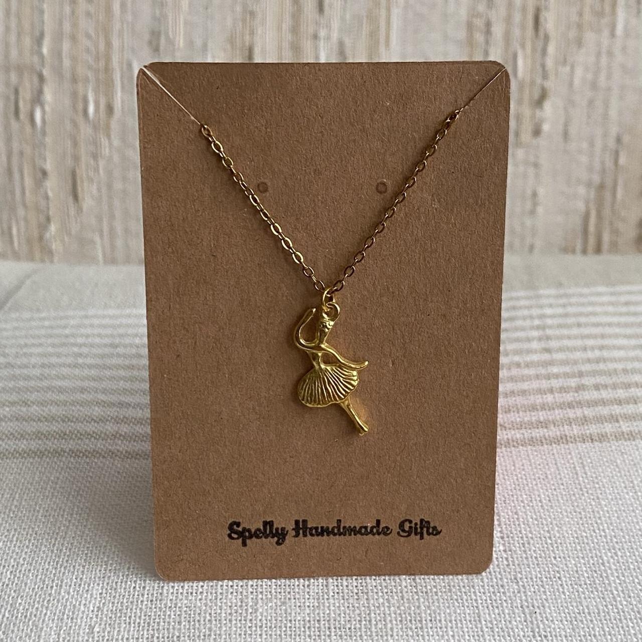 Gold Dancing Ballerina Pendant Chain Necklace 18 - Image 4