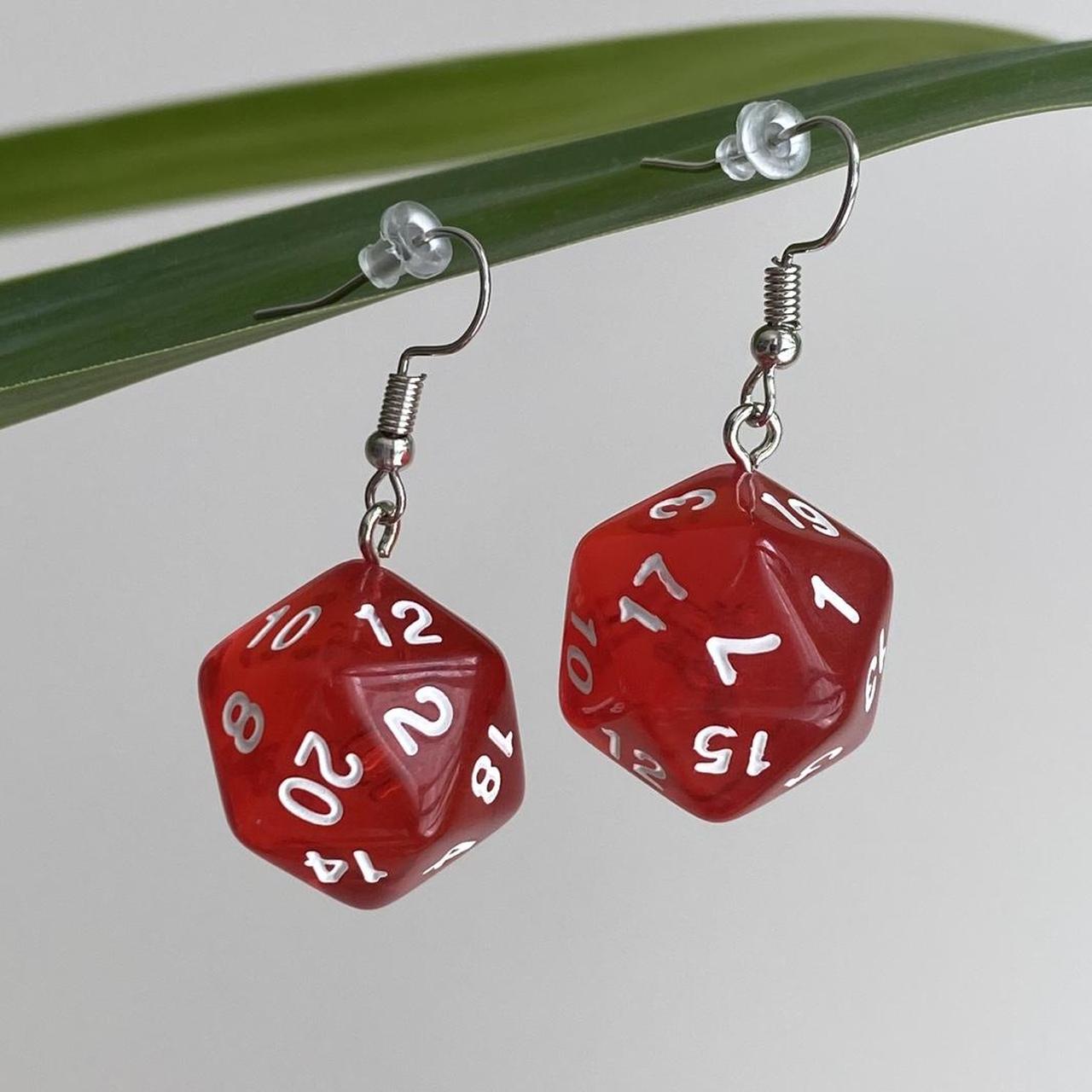 Dd Dungeons And Dragons D20 Red Dice Dangle