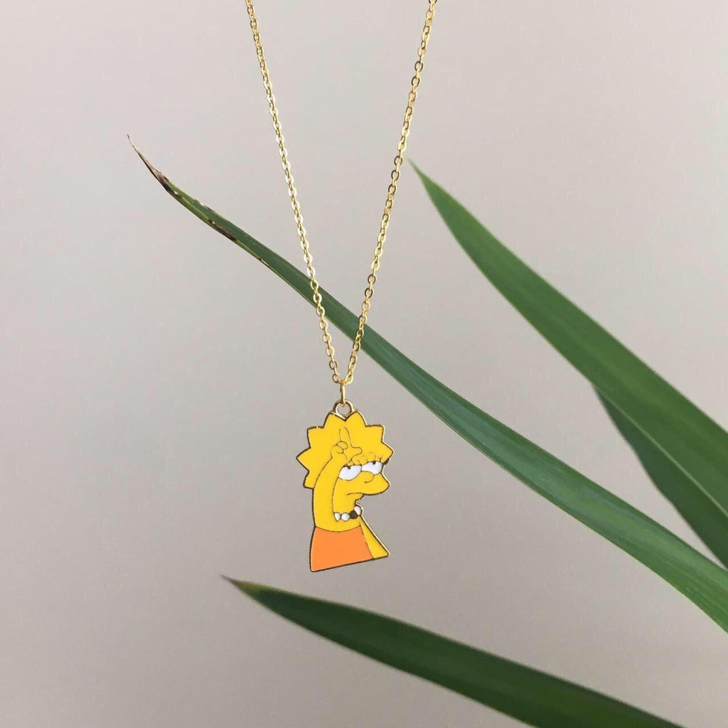 Lisa Simpson Loser Chain Pendant Necklace Capital L - Image 2