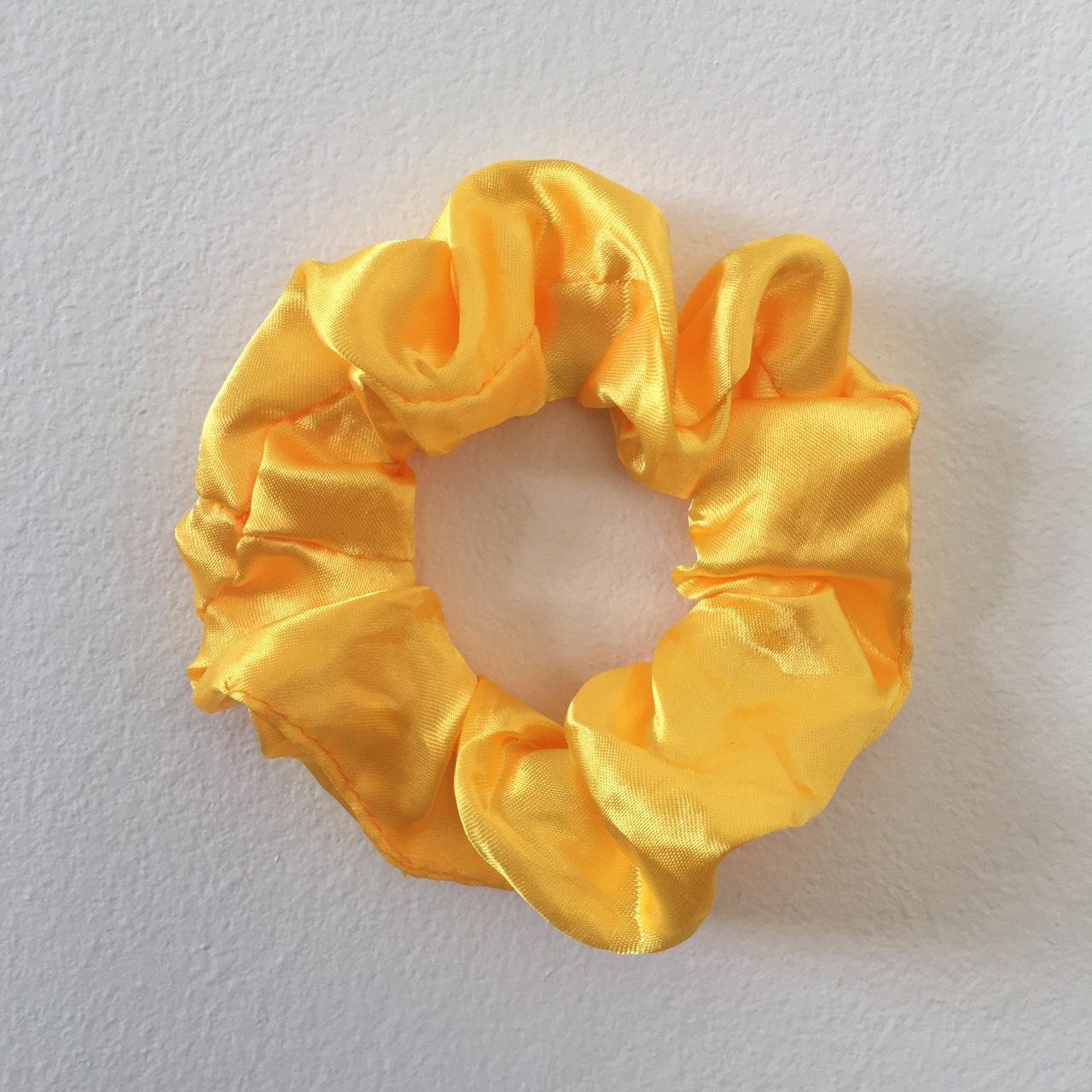 Golden Yellow Satin Scrunchie Instant Buy Enabled