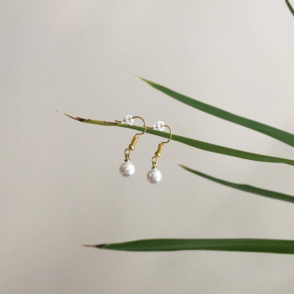 Pearl Dangle Earrings Hand Made Pendant Dangle - Image 4