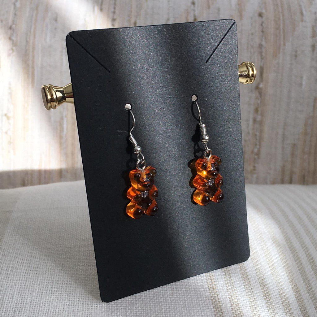 Cute Hand Made Resin Translucent Orange Gummy Bear - Image 3