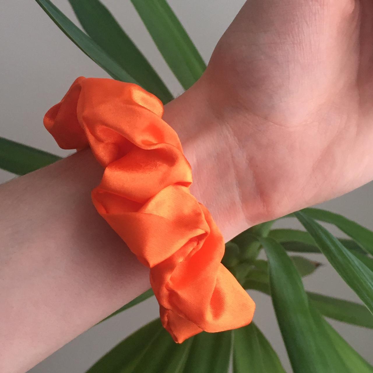 Orange Satin Scrunchie Instant Buy Enabled No - Image 2