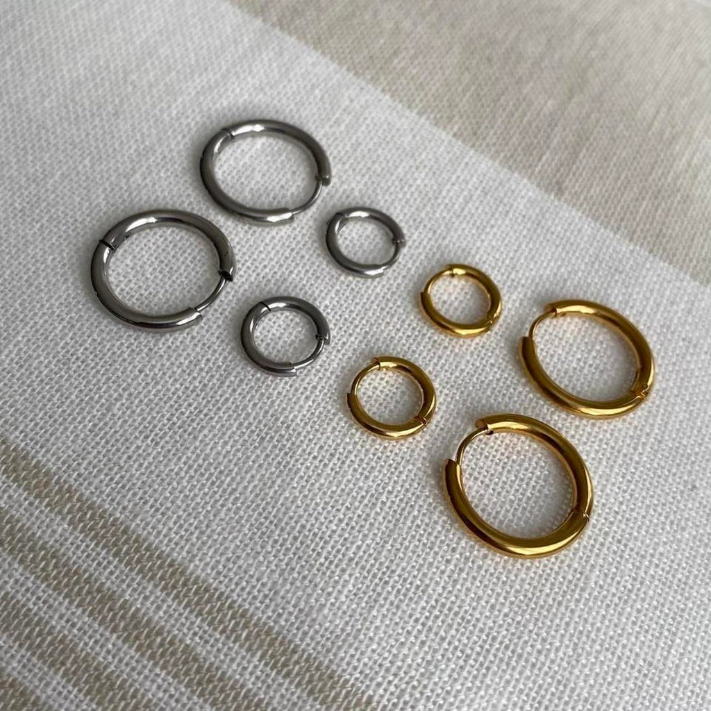 Small Size Silver Hoop Earrings Also Available In - Image 8