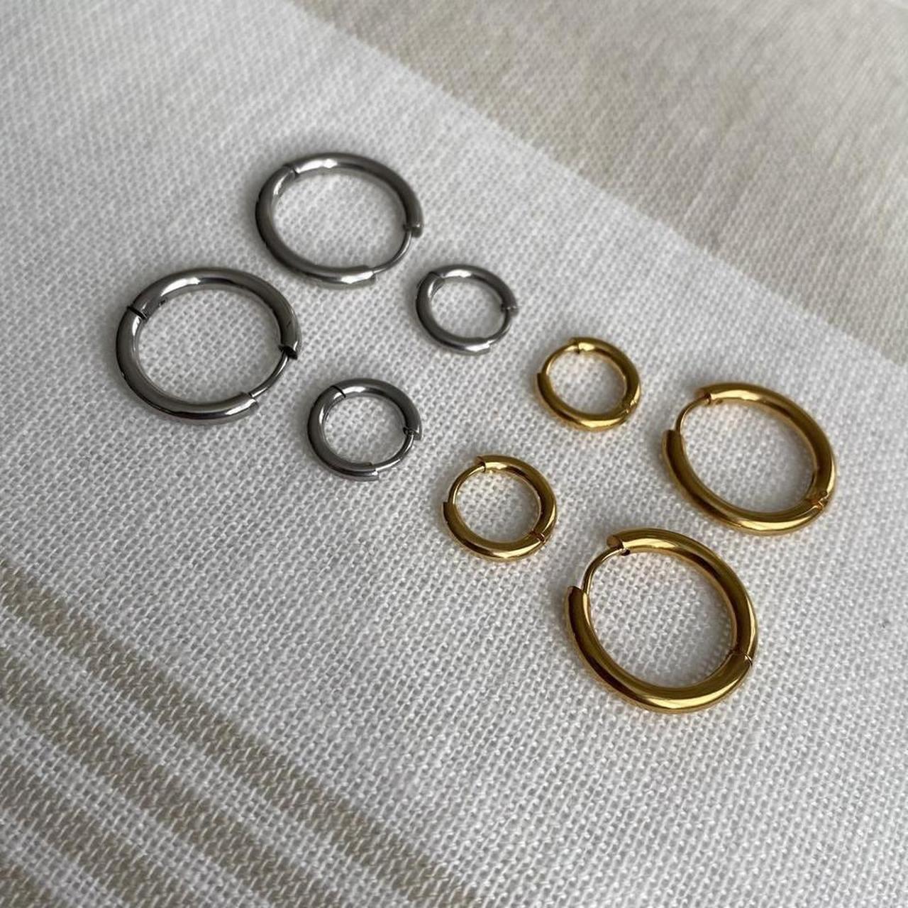 Small Size Silver Hoop Earrings Also Available In - Image 8