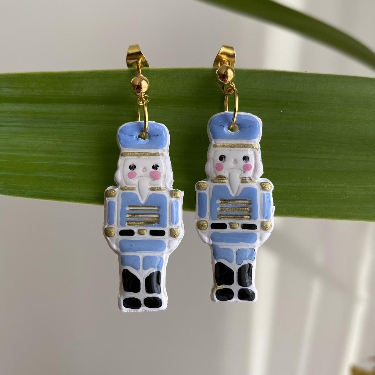 Made To Order Blue Nutcracker Polymer Clay Dangle