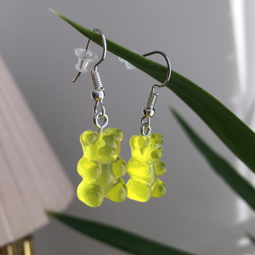 Cute Hand Made Resin Translucent Yellow Gummy Bear - Image 2