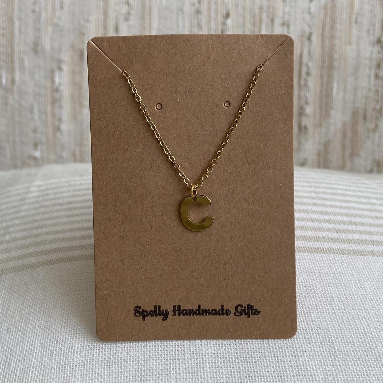 Gold Letter C Initial Pendant Chain Necklace 18 - Image 4