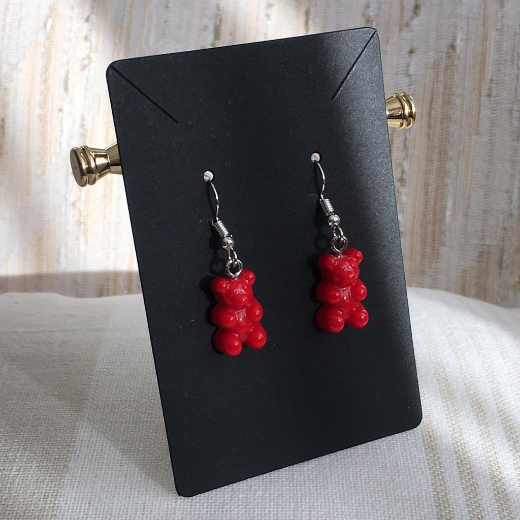 Cute Hand Made Resin Red Gummy Bear Drop Dangle - Image 3