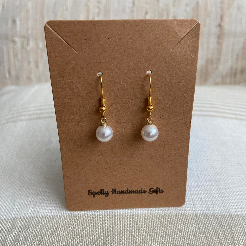 Pearl Dangle Earrings Matching Necklace Also - Image 4