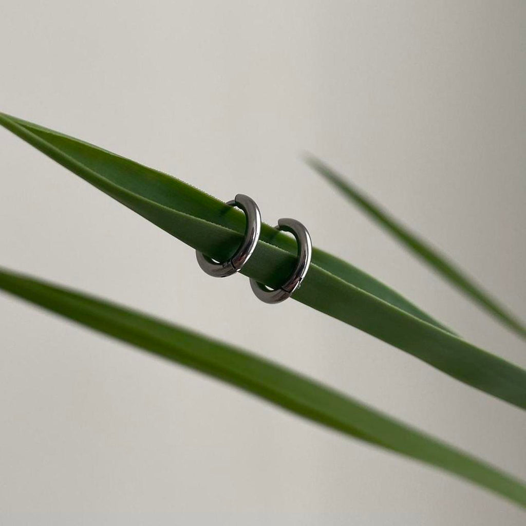 Small Size Silver Hoop Earrings Also Available In - Image 3