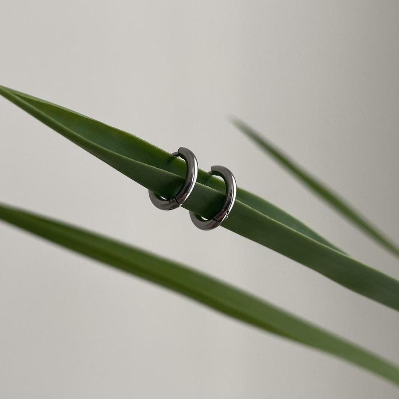 Small Size Silver Hoop Earrings Also Available In - Image 3