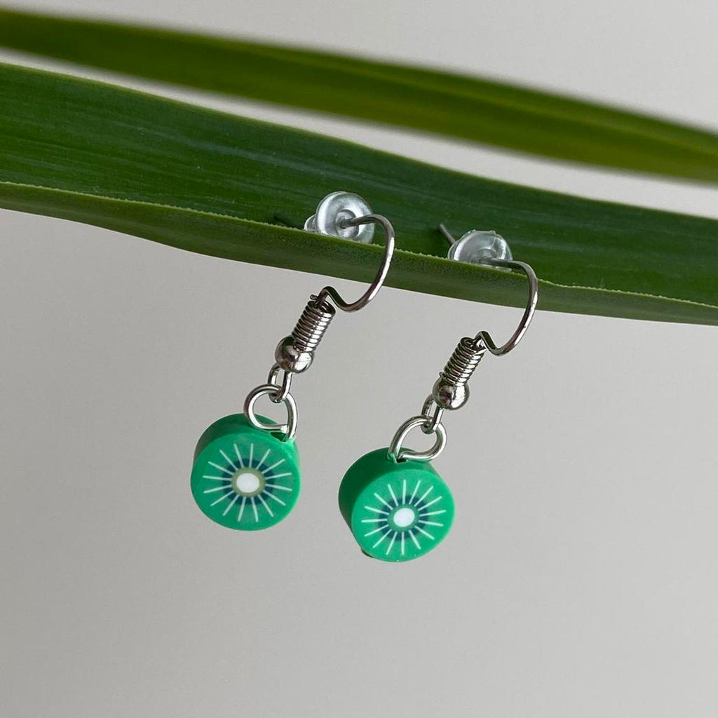Green Lime Fruit Polymer Clay Dangle Earrings With - Image 2