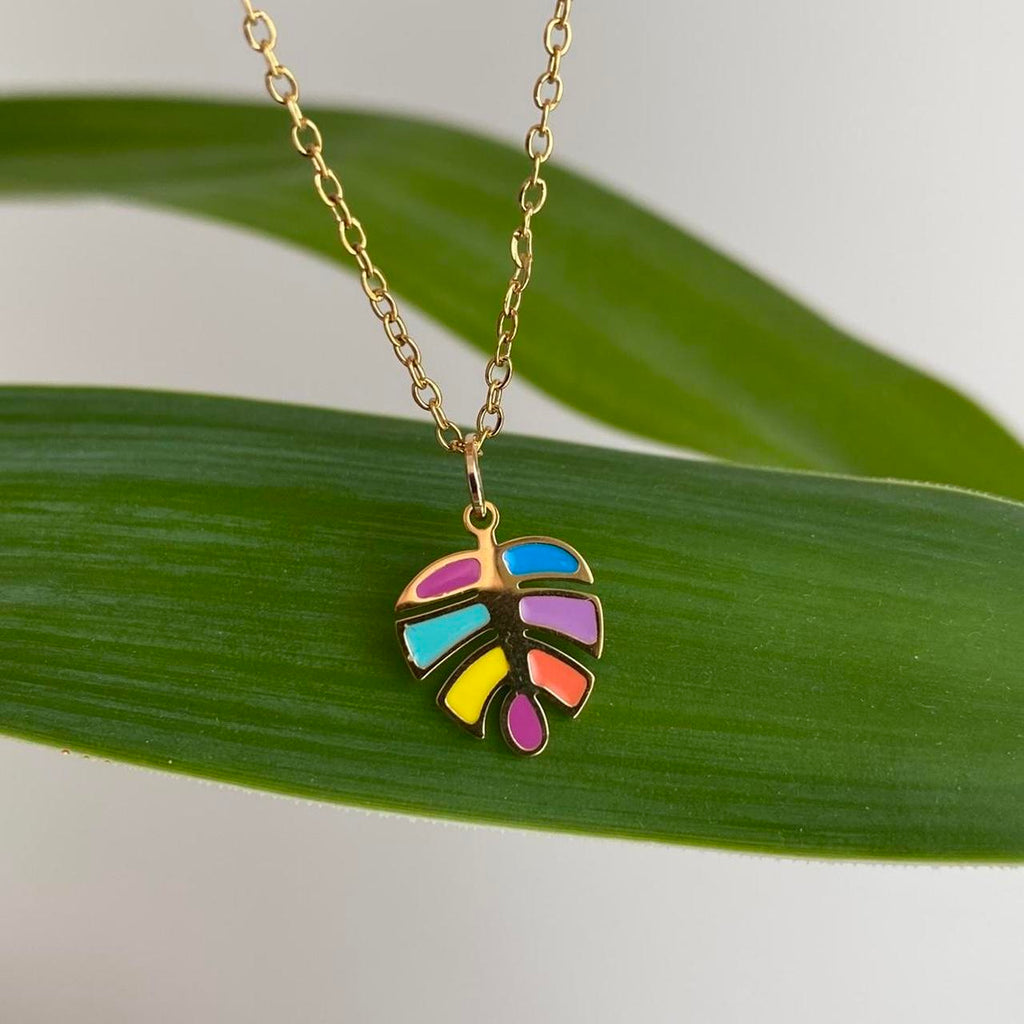 18 Karat Gold Plated Multi Coloured Enamel Tropical - Image 3