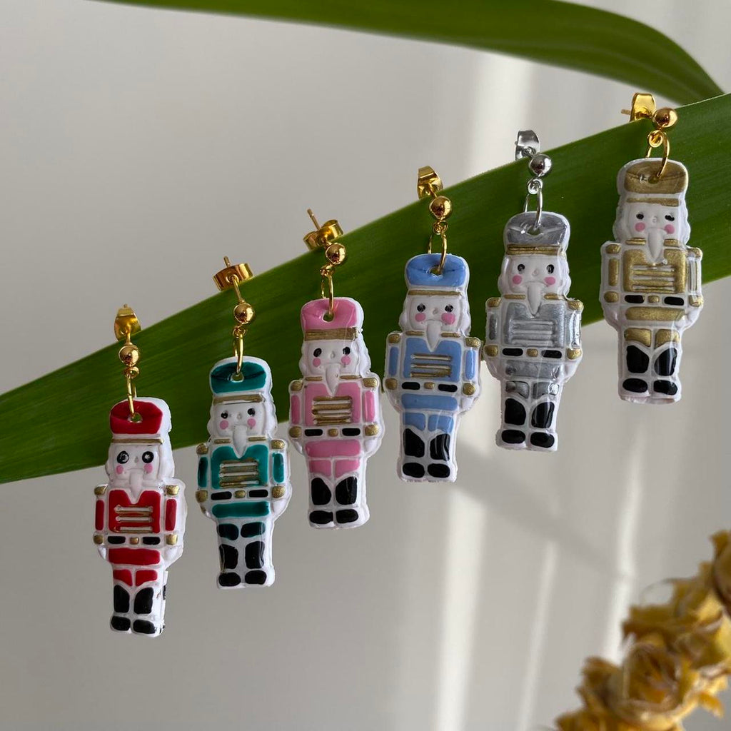 Made To Order Pink Nutcracker Polymer Clay Dangle - Image 5
