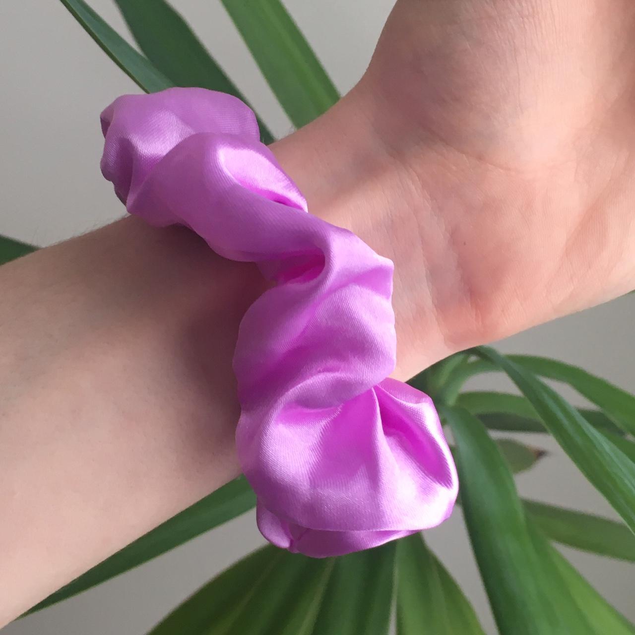 Dark Lilac Purple Satin Scrunchie Instant Buy - Image 2